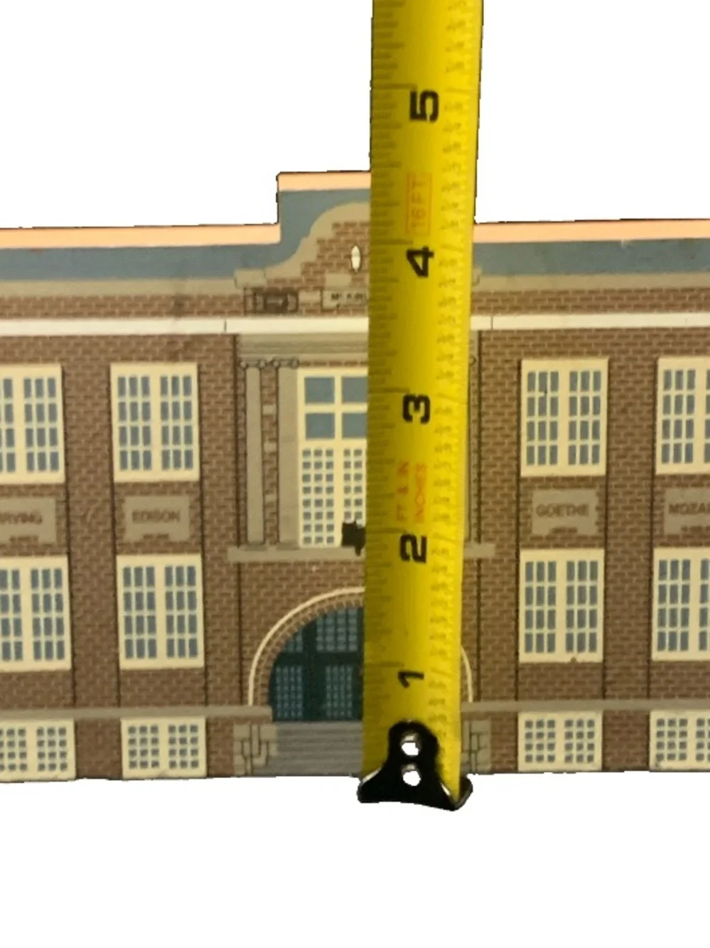Vintage Cat's Meow Wood 1995 McKinley Building West Milton School 1909-1982 Ohio